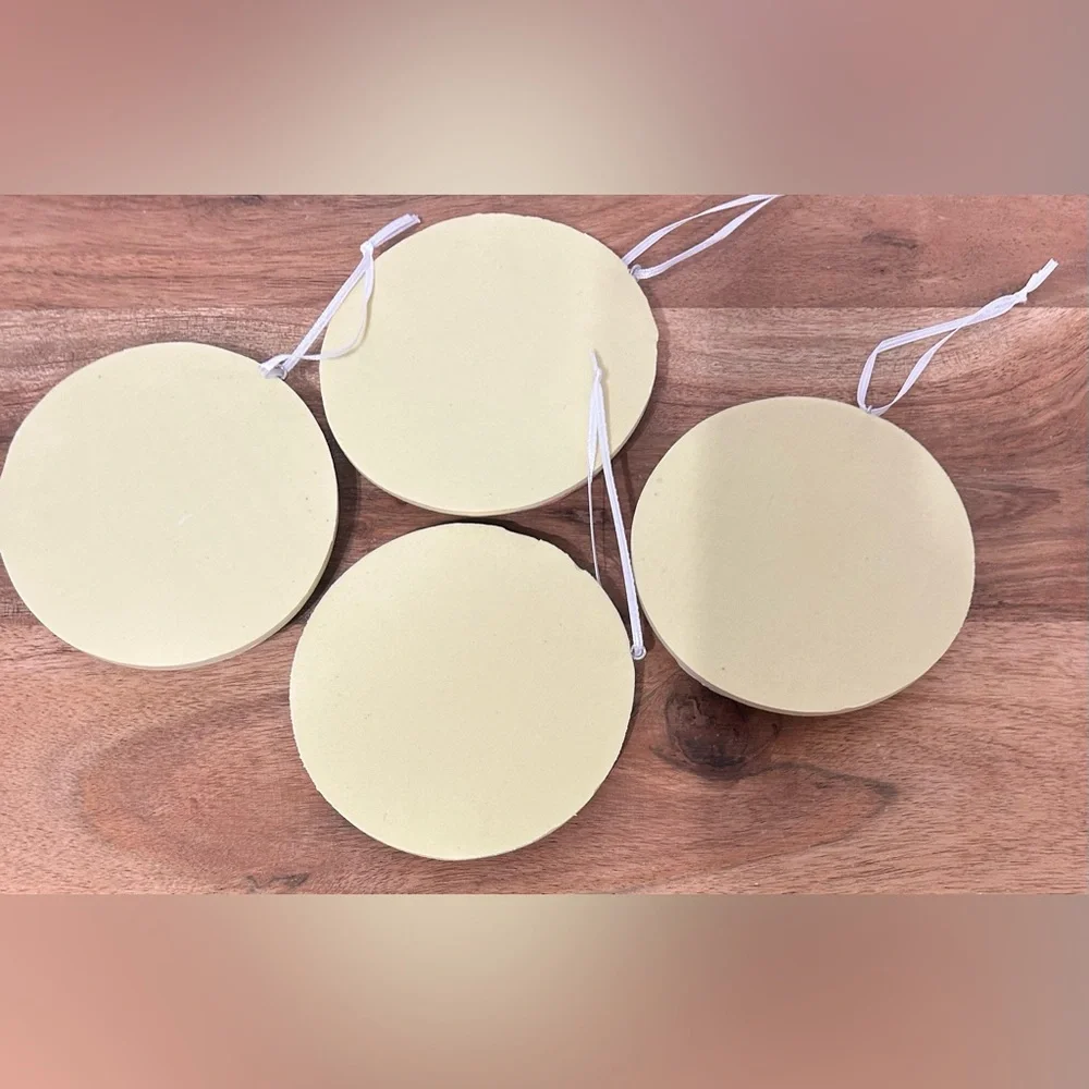 Pastel Sugar Cookie Snowflake Christmas Tree Ornaments 3.5” Set of 4 NEW